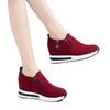 Women's Plus Size Platform Wedge Loafers, Thick Sole Hidden Lift Dress Shoes