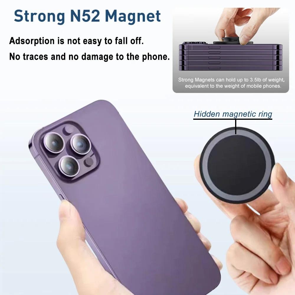 Magnetischer faltbarer Handy-Griffhalter-Sockel Tasche Stütze für Magsafe iPhone Sicherer Ring Finger ausziehbarer Ständer