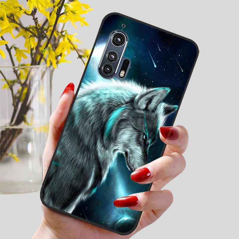 For Moto Edge Plus 2020 Case 6.7'' Flowers Soft TPU Beautiful Phone Cases for Motorola Edge+ 2020 Protect Silicon Bumper Cover
