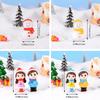Zimní pár Miniaturní figurka Sněhulák pro domácí kutily Micro Landscape Garden Decor