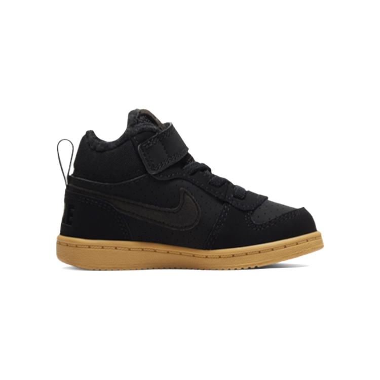 Nové protiskluzové a oděru odolné teplé kotníkové boty Nike pro batolata, černé, fleecem podšité, pro kojence a batolata AV3159-002