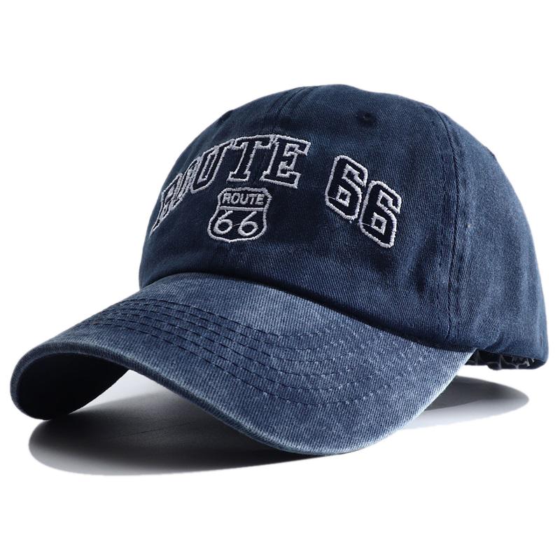 Yiran bag Route 66 Letter Geborduurd Baseballpet Dames Heren Mode Katoen Snapback Hoed Hip Hop Trucker Papa Petten Outdoor Zon Hoeden Gorras Adjustable