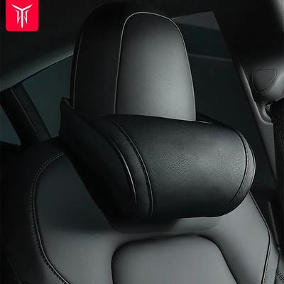 Opierka hlavy sedadla YZ Cestovná opierka Vankúš na krk Pre model Tesla 3/Y/X/S Kožený vankúš na krk z PU vankúše z pamäťovej peny do auta