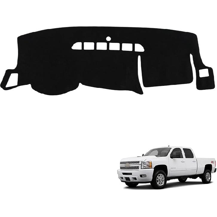 Dashboard Cover Dash Cover Mat Pad Compatible With 1999-2006 GMC Sierra Silverado,For GMC Yukon XL/Suburban Tahoe Avalanche 2000-2006,Black