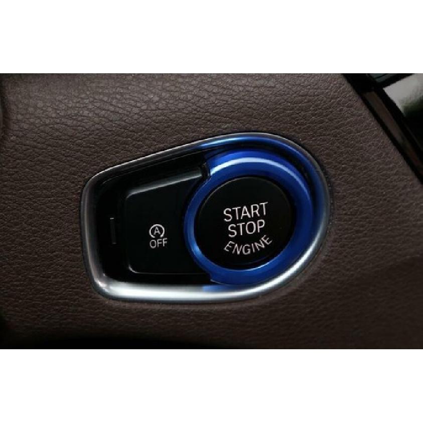 Blue Aluminum Ring Trim For BMW X3 G01 X4 G02 2018- One-Click Startup Button