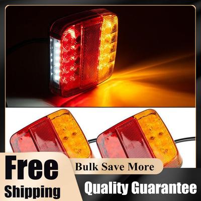 2Pcs 26 LED Luzes traseiras de parada IP65 à prova d'água 12V 26 LED Luz traseira super brilhante Luz de placa de carro para trailer Caminhão Caravana