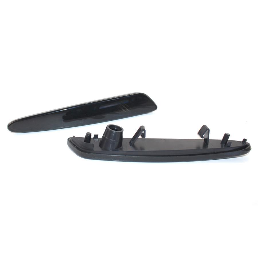 2x Black Front Bumper Side Marker Light Housing For Chevy Corvette C6 2005-2012