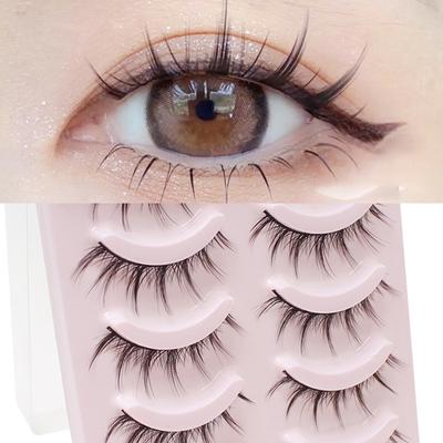 5 Paar schön aussehende künstliche Wimpern, natürlich gewellt, für Cosplay, falsch
