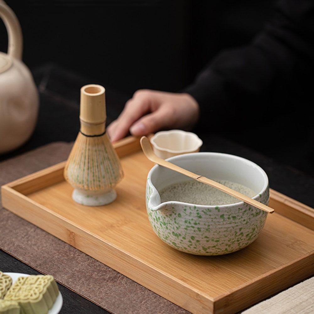 Großer Kapazität Matcha-Halter Keramik Matcha-Zubereitungstasse Matcha-Besen Teezubereitungswerkzeuge