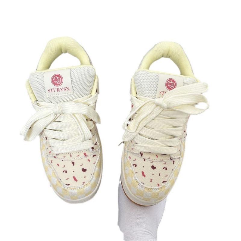 Guochao original denim bread shoes women's niche design sense versatile platform casual board shoes autumn new models