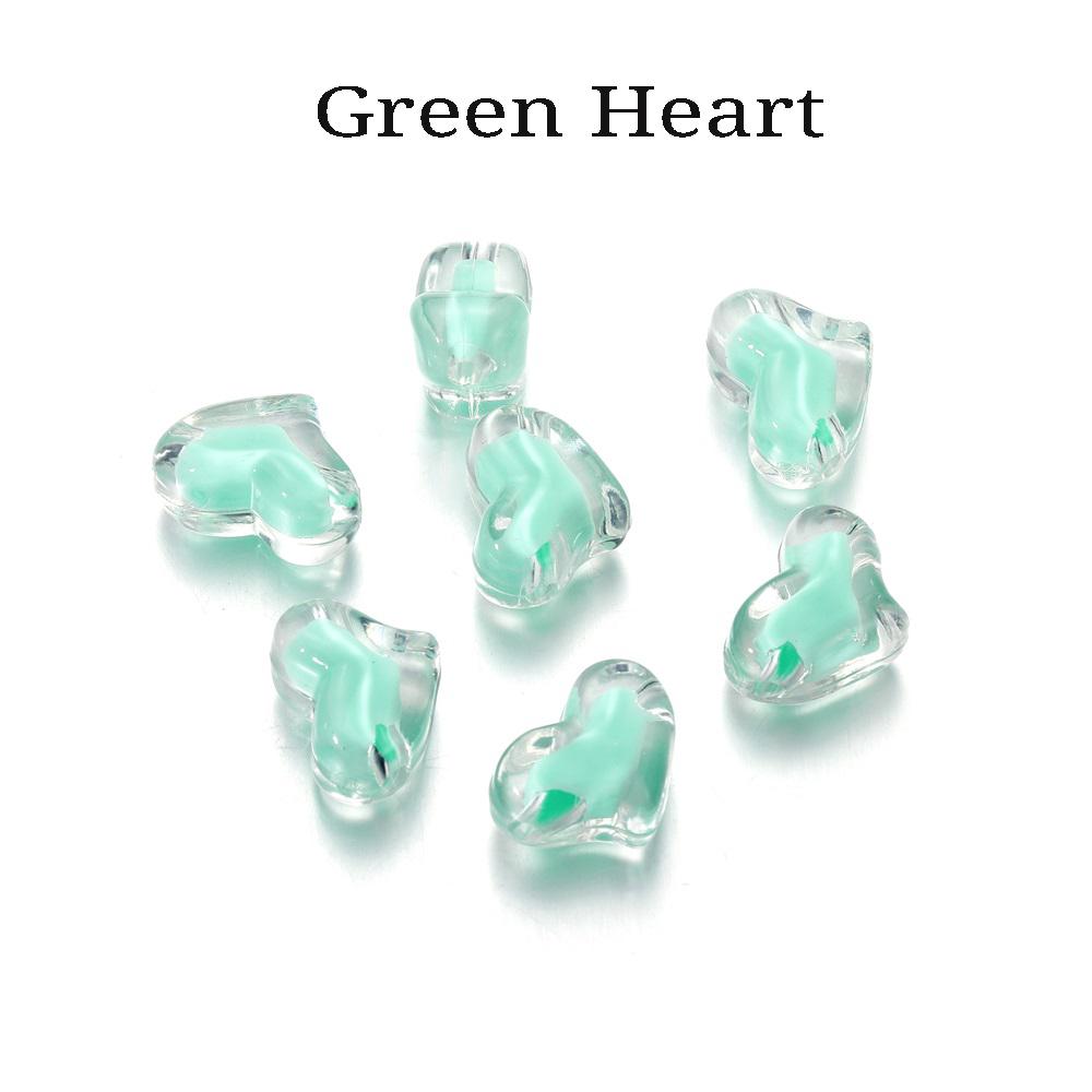 20Pcs/Pack Acrylic Spaced Beads Candy Heart Flower Shape Beads Decoration For DIY Necklace Earrings Jewelry Making Supplies
