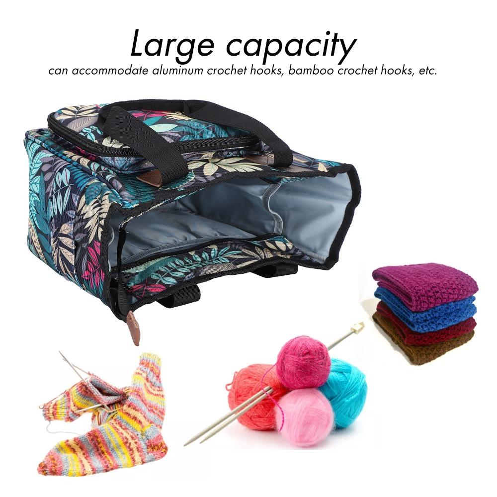 Large Capacity Knitting Tote Bag Portable Design Crochet Organizer Bag For Knitter