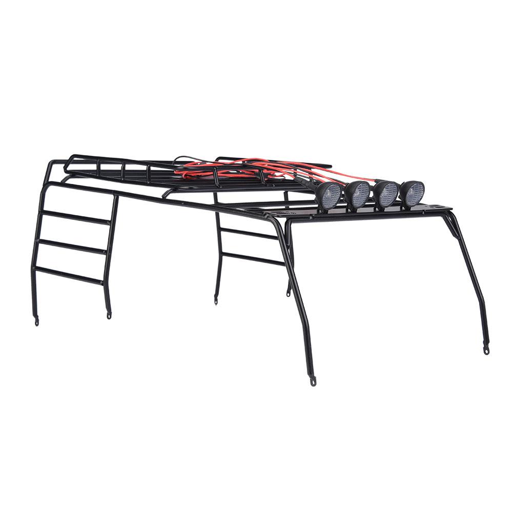 

Roof Rack Luggage Carrier With 4 LED Lights for D110 Axial SCX10 Jeep Wrangler RC Car