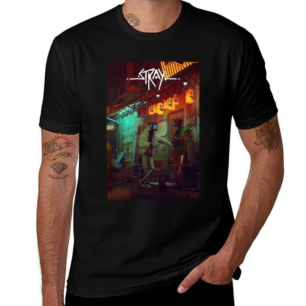 Stray Game Tshirt Basic Solid Color Short Sleeve Cotton Top