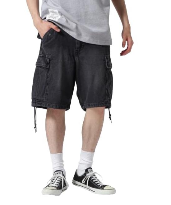 

AVIREX M-65 FATIGUE DENIM SHORT PANTS M 010 black 783-2913008