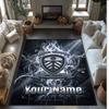 Leeds United Printed Crystal Velvet Rug Non‑Slip Crystal Velvet Carpet For Sofa Bedroom Indoor Home Decoration
