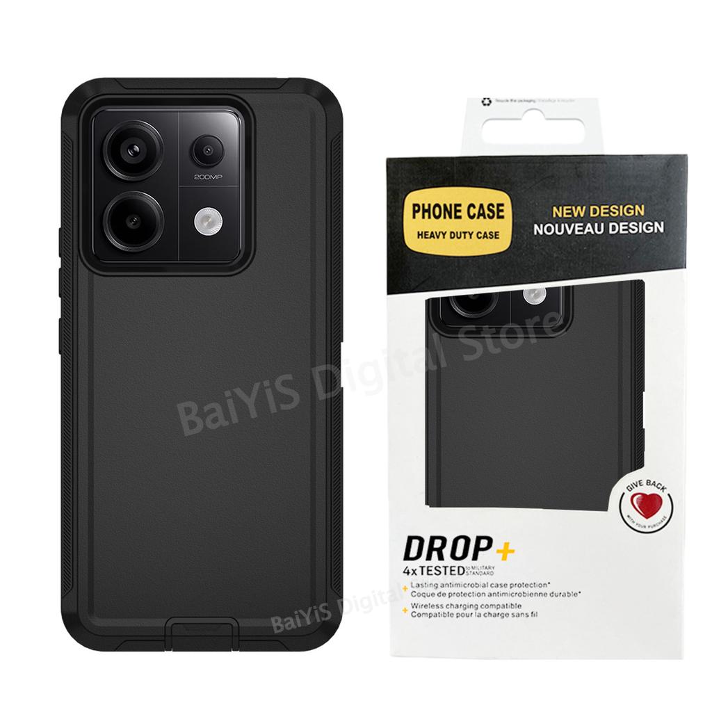 Custodia Robusta Ibrida OTT Defender per Xiaomi Redmi Note 15 13 Pro Plus 4G 5G 15C 13R - Copertura Protettiva Antiurto a 3 Strati