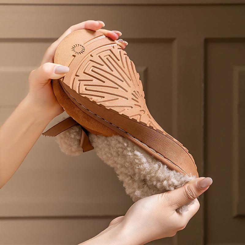 Winter thickened thermal cotton slippers non-slip thick-soled home plush shoes 2025 new plush cotton shoes