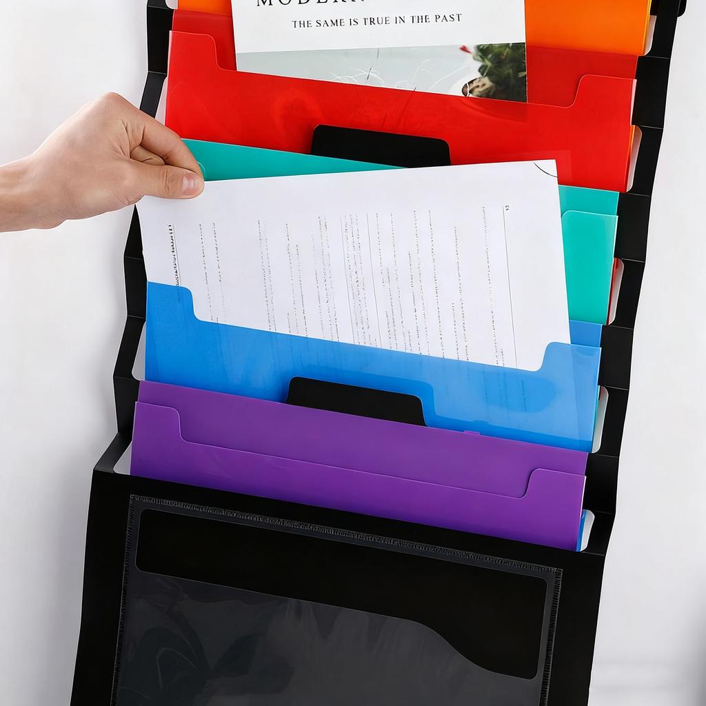 Stationery Organizer Advanced Color Storage Album Student Multi Functional Folder Plastic Hanging Organ Folder For Students File