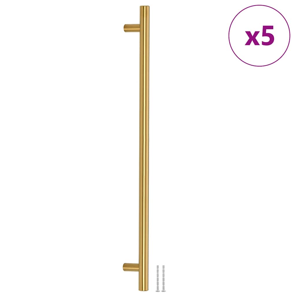 Furniture Handles 5 Pcs Golden 480 Mm Stainless Steel