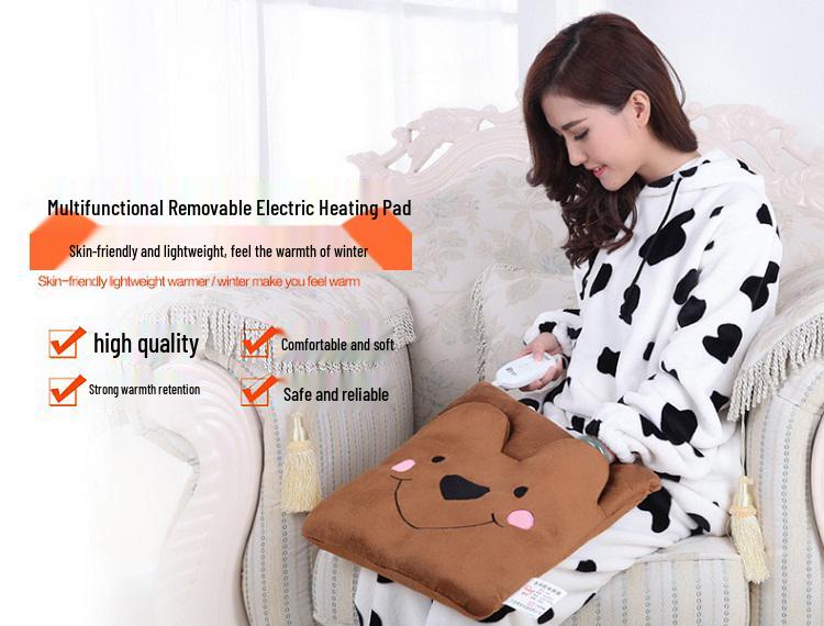 Elektrický ohřívač nohou a vyhřívaný sedák - Kompaktní vyhřívací podložka a horký obklad pro ženy
