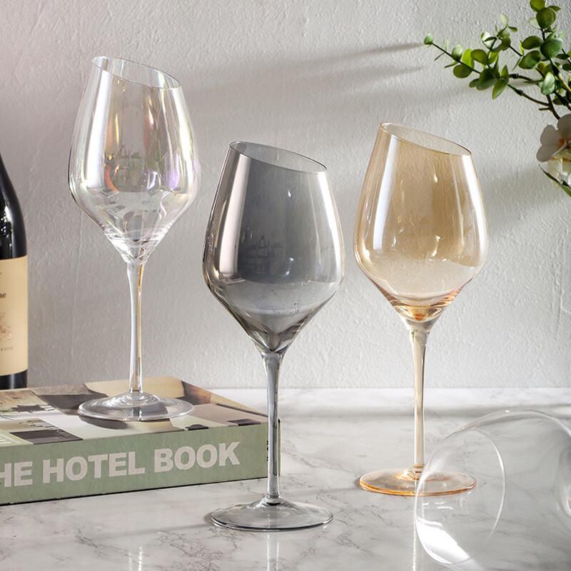 MDNG Iridescent Sloped Crystal Wine Glass Set