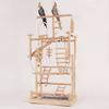 Large Solid Wood Parrot Standing Aircraft Game Bird Products Stand Pole Climbing Training Ladder Frame Suit Bird Toys