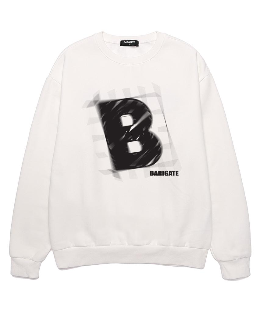 Baligeiteu B # Oversized Sweatshirt (Bls024) White (A Type)