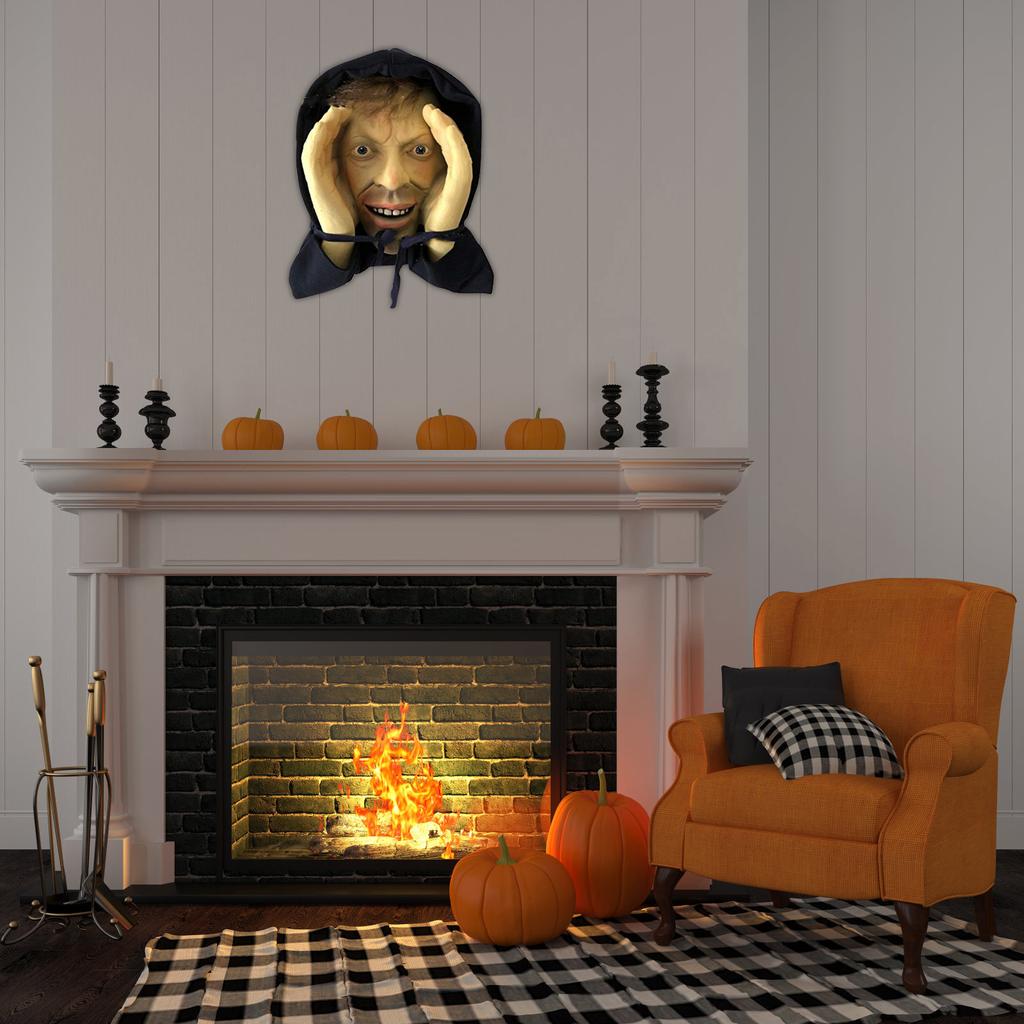 Scary Peeper Freak Halloween Decoration Clown Indoor And Outdoor Window Prank Sticker For Spooky House Party Tricks Scares