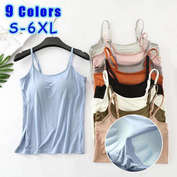 

Новинка S-6XL, женская модальная рубашка большого размера без стального кольца, встроенная подкладка для груди с пятью пальцами, тонкая многоцветная рубашка