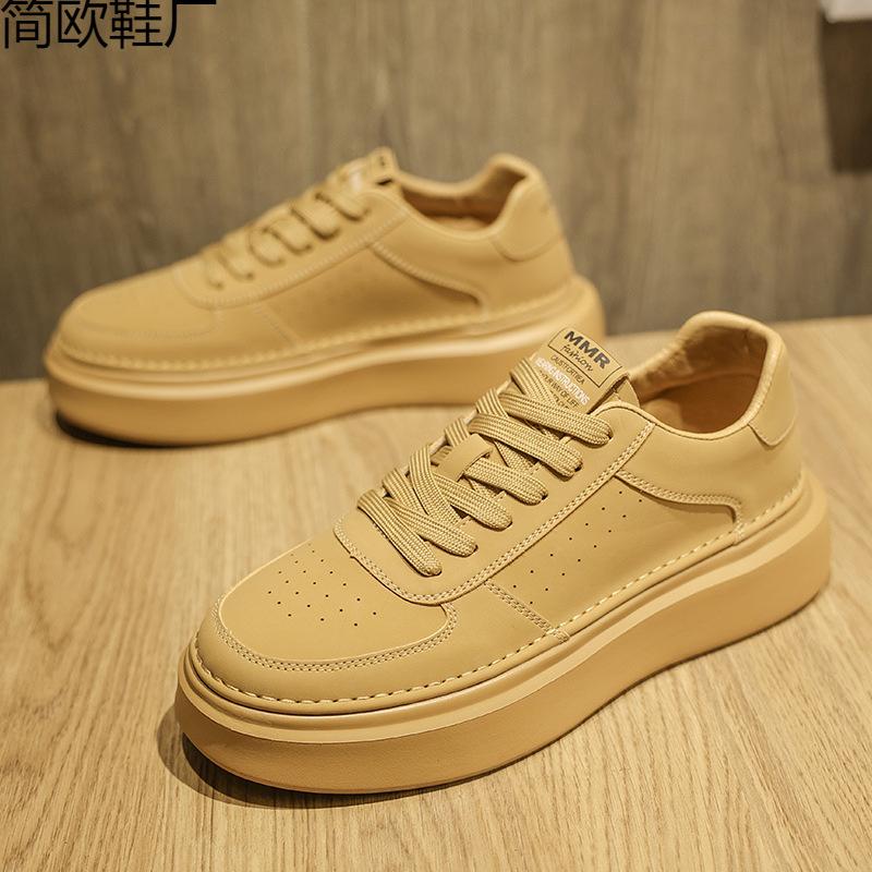 Men's Trendy Shoes Winter New Versatile Platform White Shoes Men's Sports and Leisure Board Shoes