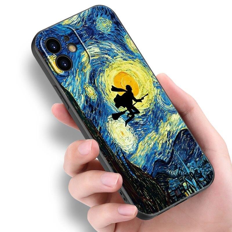 

Чехол для телефона Van Gogh Starry Sky Art для Apple iPhone 14 13 12 Mini 11 Pro Max 7 8 XR X XS 7 8 Plus SE 2020 2022, черный чехол iPhone SE 2022