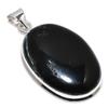 Black Onyx Gemstone Handmade 925 Sterling Silver Jewelry Pendant 2.05" SU-10807