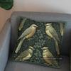 2D Green Birds And Leaves Pattern Pillow Cover Pattern Cushion Cover Suitable For Sofa Bedroom Car Pillow Cover