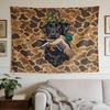 A Stylish Tapestry, Hunting Dog, Camouflage Background, Wild Duck, Perfect for Sprucing Up Wall Decor in Homes, Dorms And Bedrooms
