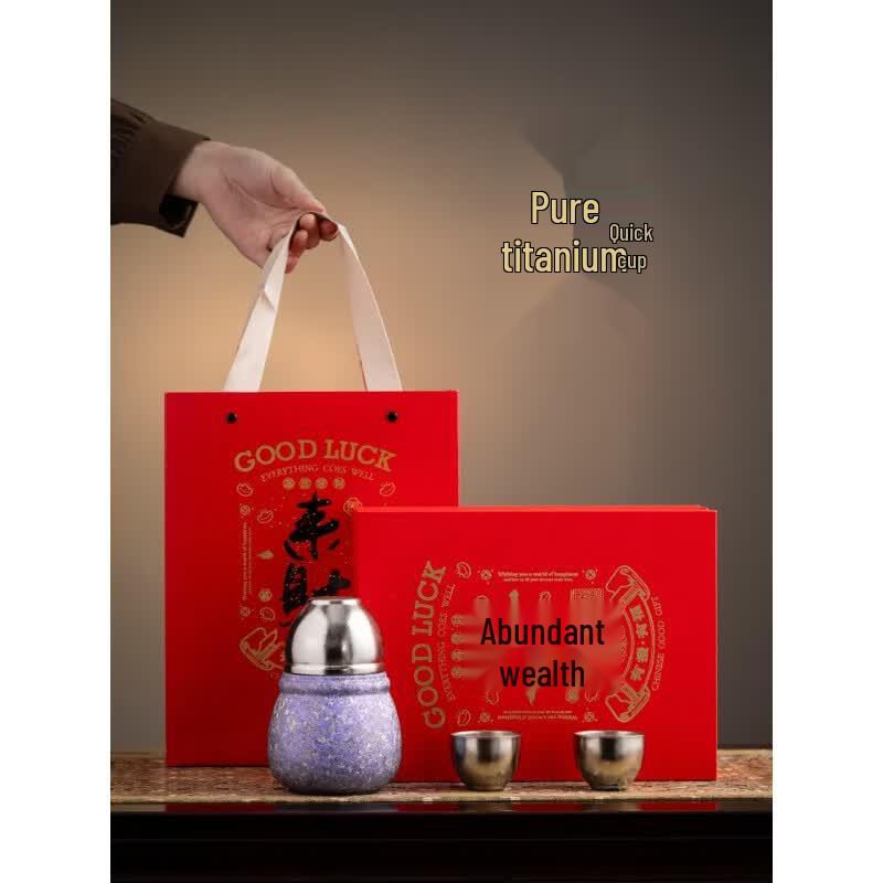 Pure Titanium Portable Travel Tea Set
