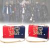 Suicide Squad Umhängetasche aus PU-Leder mit Metallkette für Damen Reiseaccessoires