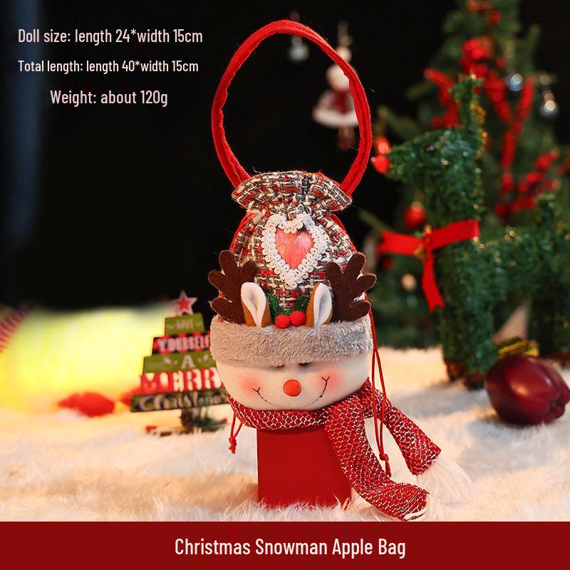 Christmas Eve Apple Candy Gift Tote & Packaging Bag
