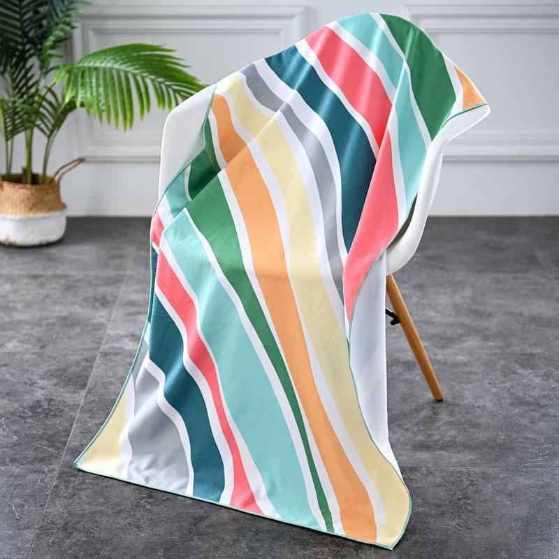 Beach towel, swimming towel, quick drying absorbent towel, microfiber, women's creative bath towel, beach mat