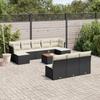 VidaXL Garden Lounge Set with Cushions 11 Pcs, Patio Sofas, Patio Furniture Set, Outdoor Furniture, Black 3223865