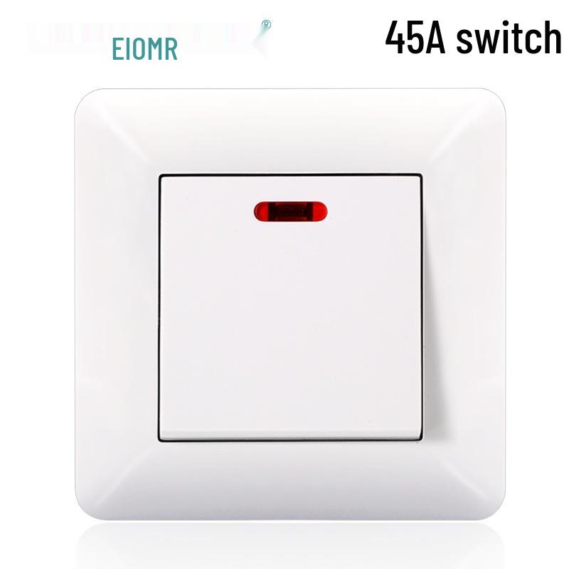 Curved White European Standard Socket Panel with Double USB & Type C, German Switch, Concealed Installation