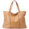 LTG Genuine Leather Tote Bag for Men and Women, 7988640 (Grey Beige)