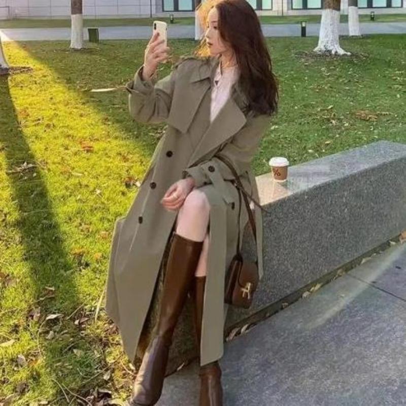 Fashionable Long Trench Coat, Elegant Trench Coat for Women
