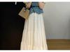 Women's Denim Two-Piece Dress for Summer 2026: Slimming, Petite Fit with Short-Sleeved Jacket and Mid-Length Skirt.