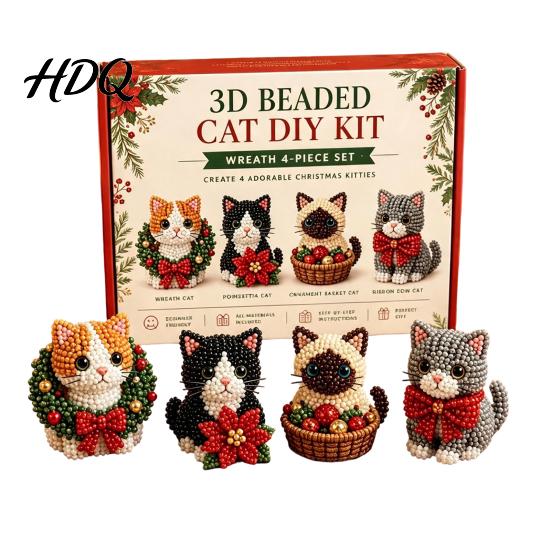 Artizanat cu Tematică de Crăciun Kit DIY 3D cu Mărgele Set de Cusut cu Mărgele Animale Realiste Kit DIY Broderie Ușoară Handmade pentru Copii și Adulți Începători
