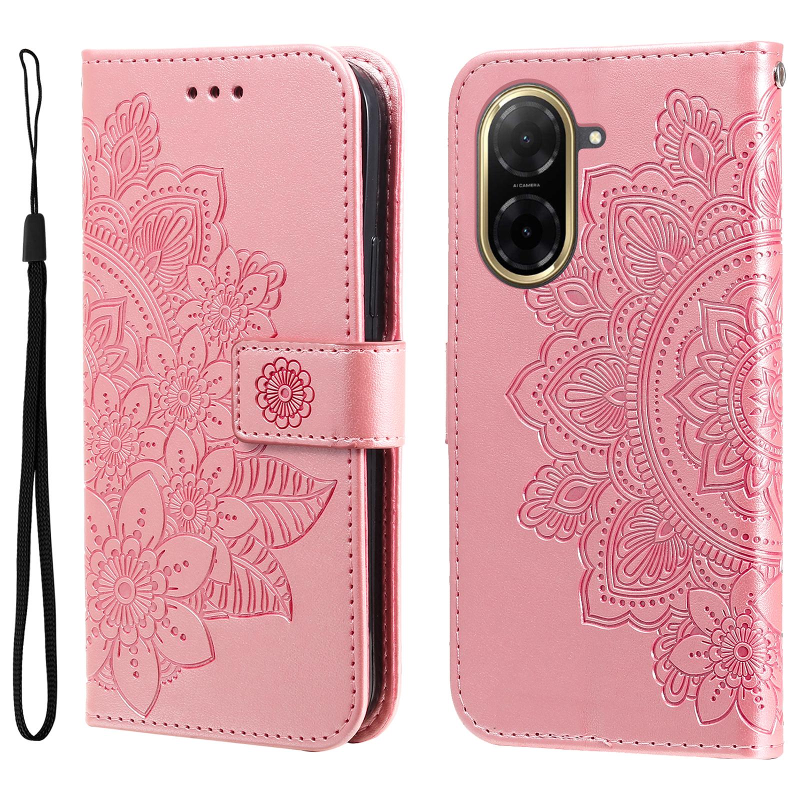 

Для Xiaomi Redmi A5 NFC (Європа) (173.45мм) Чохол Гаманець Стенд з квітковим візерунком зі штучної шкіри Чохол для телефону B