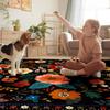 Crystal velvet carpetFloral  Area Rug Machine Washable Soft Print Boho Carpet Non Slip Doormat Low Pile Flower Area Rugs for