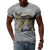 Sommer Mode Persönlichkeit Lynx Grafik T Shirts Männer Hip Hop Street Style Spaß Tees Trend Casual Gedruckt Oansatz Kurzarm tops