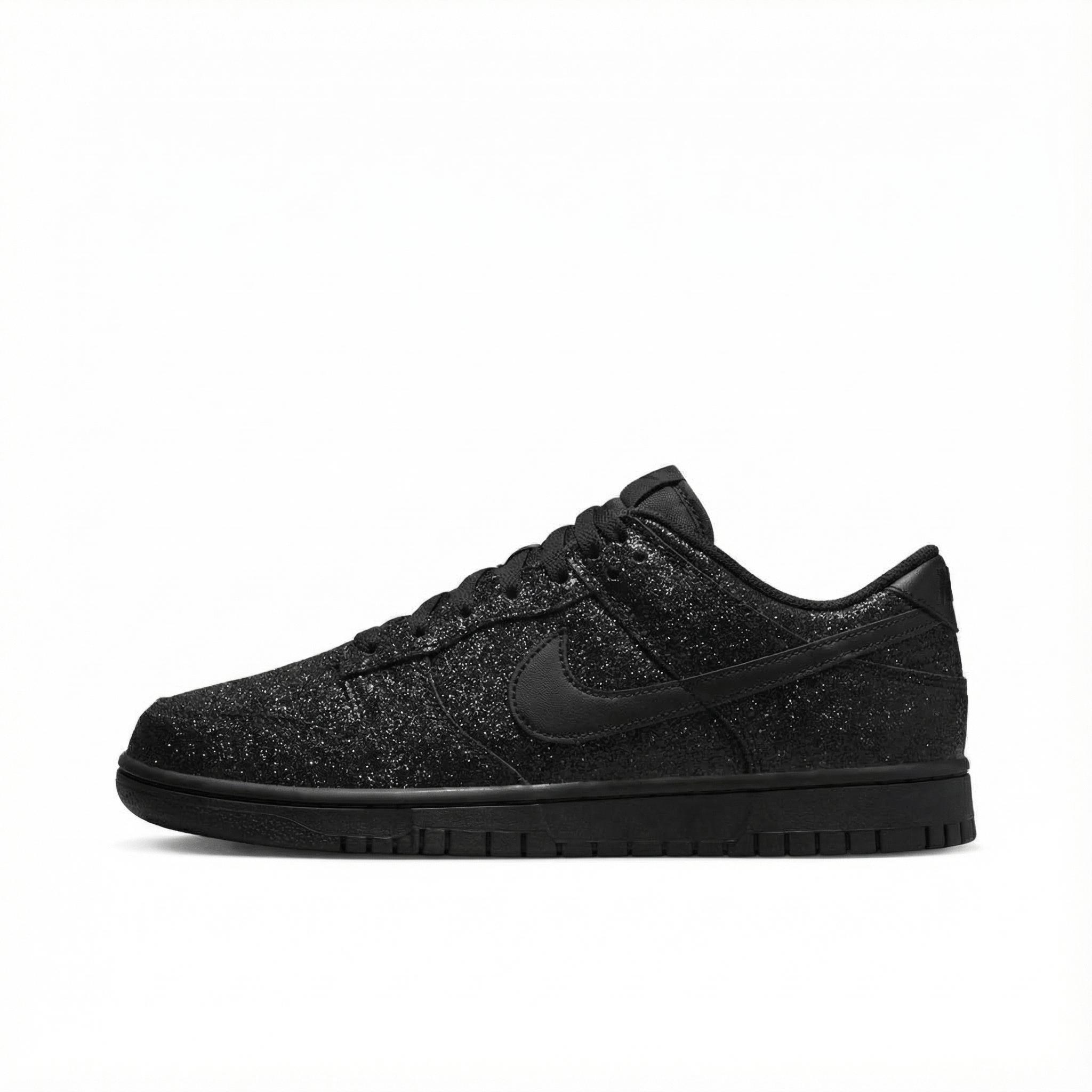 Nike Dunk Abrasion Resistant Slip Resistant Low top Skateboard Shoes Unisex Black Diamond IO7606-010(Team133-dunk) 40.5