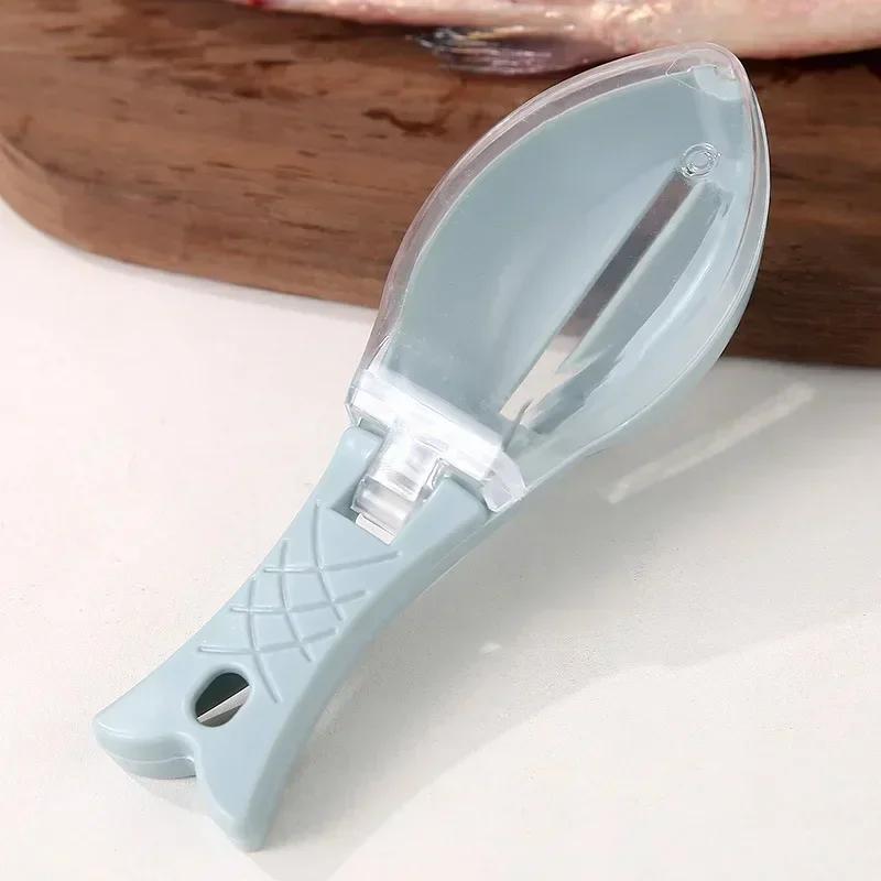 16cm Fish Scale Scraper - Easy Tool with Transparent Container for Quick Cleaning, Ergonomic Handle for Secure Grip On Sale